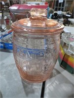 PINK DEPRESSION PLANTERS GLASS JAR WITH LID