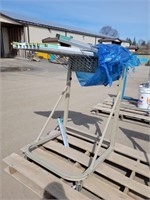 Mobile Blue Print Cart W/ Hangers