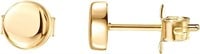 Minimalist 14k Gold-pl Round Dots Stud Earrings