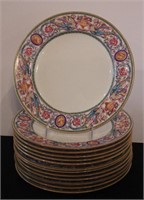 THIRTEEN MINTON FLORENTINE PATTERN SERVICE PLATES