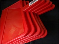 5 New Red Plastic Dust Pans
