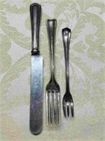 Vtg N & W (Norfolk and Western) Knife and Forks