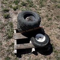 2) ATV & 1) Wheelbarrow Tire