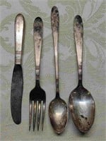 Vtg Union Pacific Railroad Spoons, Fork and Knife