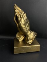 Ceramic Gold Painted Praying Hands of Jesus