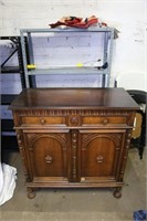 Vintage Oak Entry Hall Cabinet