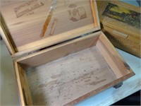 Lot of 3 Wood Cigar Boxes / 1 Lane Mini Drunk