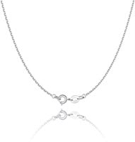 1.1mm Sterling Silver Cable Link 18" Chain