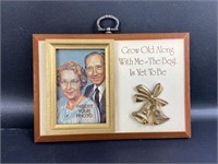 Vintage Grow Old With Me Hanging Photo Frame