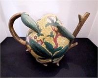 A 20TH CENTURY CHINESE CLOISONNE FRUIT FIGURAL TEA