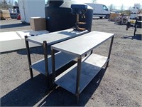 (2) Steel Work Benches @ Drill Press