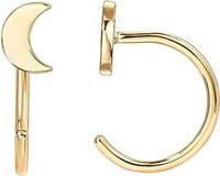 14k Gold-pl. Minimalist Moon Half Hoop Earrings