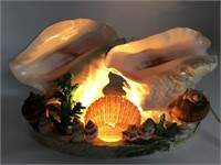 Vintage Sea Shell Sculpture Lamp