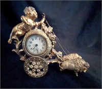 A CIRCA 1900 NOVELTY CLOCK WITH AMERICAN BISON