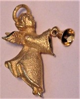 RR Brushed Goldtone Angel Pin w/Bell
