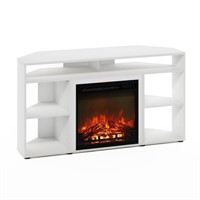 1 Furinno Jensen Corner Stand with Fireplace for