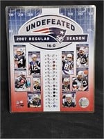 8" x 10" UNDEFEATED 2007 NEW ENGLAND PATRIOTS