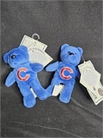 Pair of FOCO Chicago Cubs Bears stuffed beanie