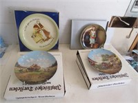 LOT OF 4 VINTAGE COLLECTOR PLATES WITH BOXES