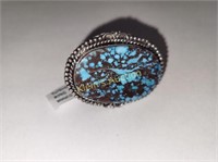 Turquoise German Silver Ring NWT Sz 8