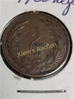 Hungary 2 Filler K M#481 1904 Kb Au Coin