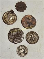 Antique Religious Charms Lot Of 6