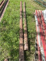 2 Pieces of Heavy  6" Metal Pipe - 12.5' long