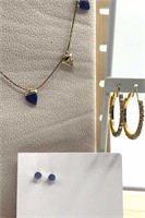 Rachel Roy necklace, Tanzanite Stud Earrings