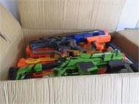 BOX OF GUC NERF GUNS TOYS