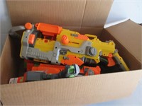 BOX LOT GUC NERF GUNS- TOYS