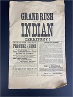 Grand Rush For The Indian Territory Poster