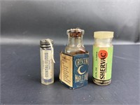 (3) Vintage Glass Pharmacy Type Product Bottles