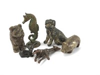(6) Small Brass Animal Figures