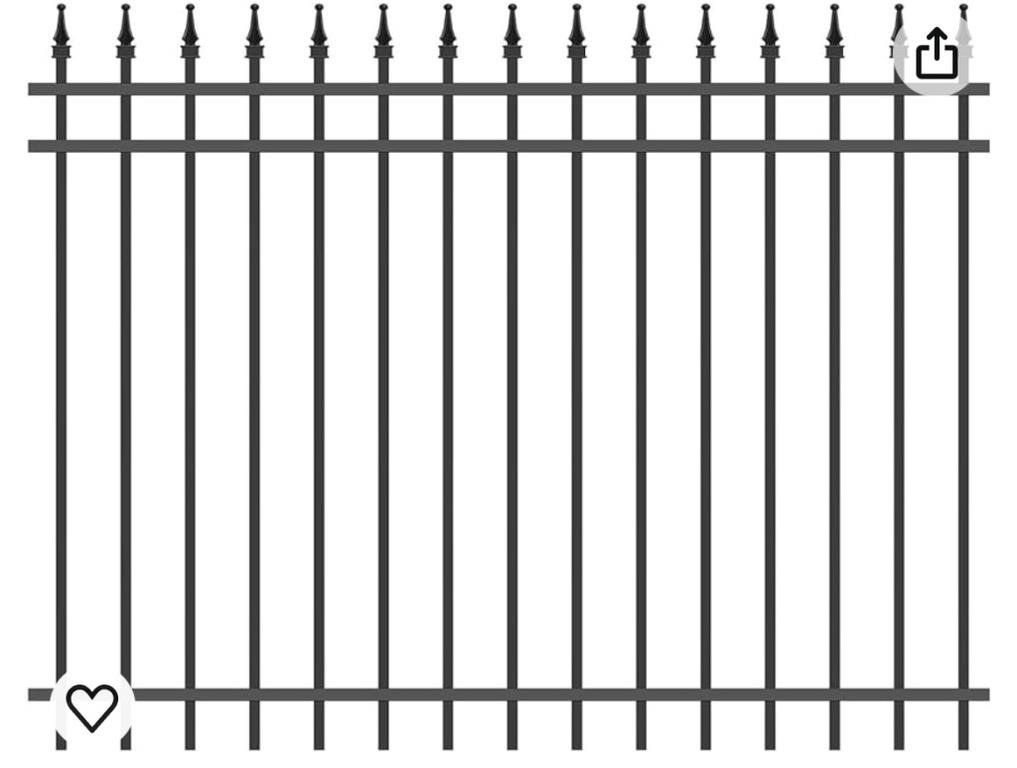 Fence Black Aluminum Anti-Rust Fence Panel - DIY