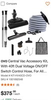 OVO Central Vac Accessory Kit, With 40ft Dual