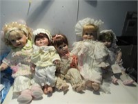 COLLECTION OF VINTAGE DOLLS: 3 FACES DOLL