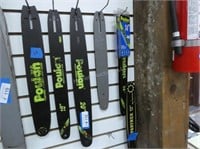 11 chainsaw bars - Poulan and other - in showroom