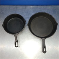 (2) Cast Iron Frying Pans