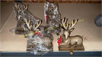 4ct. Brown Reindeer Stocking Holders