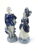 Victorian style porcelain figurines," made in