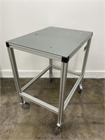 Work table on casters. Aluminum.