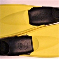 TYR Flexfins Victor 4 Yellow Black Flippers Diving