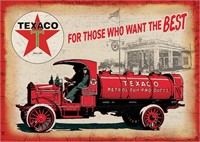 Texaco Petroleum Products Truck Tin Sign