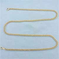 18 Inch Curb Link Chain Necklace in 14k Yellow Gol