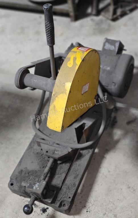 Kalamazoo Industries chop saw - yellow belt driven