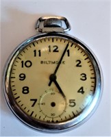Vintage Ingraham Biltmore Pocket Watch