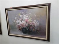 Floral On Canvas Painting