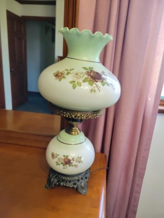Vintage Electrified Oil Lamp