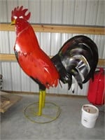 701-LARGE RED METAL ROOSTER 6'X5'