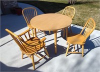 Wood Dining Room Table With 4 Chairs